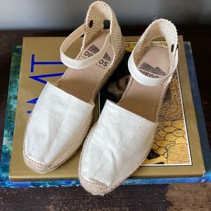 Ivory Espadrille with Cotton Canvas Toe and Rubber Sole